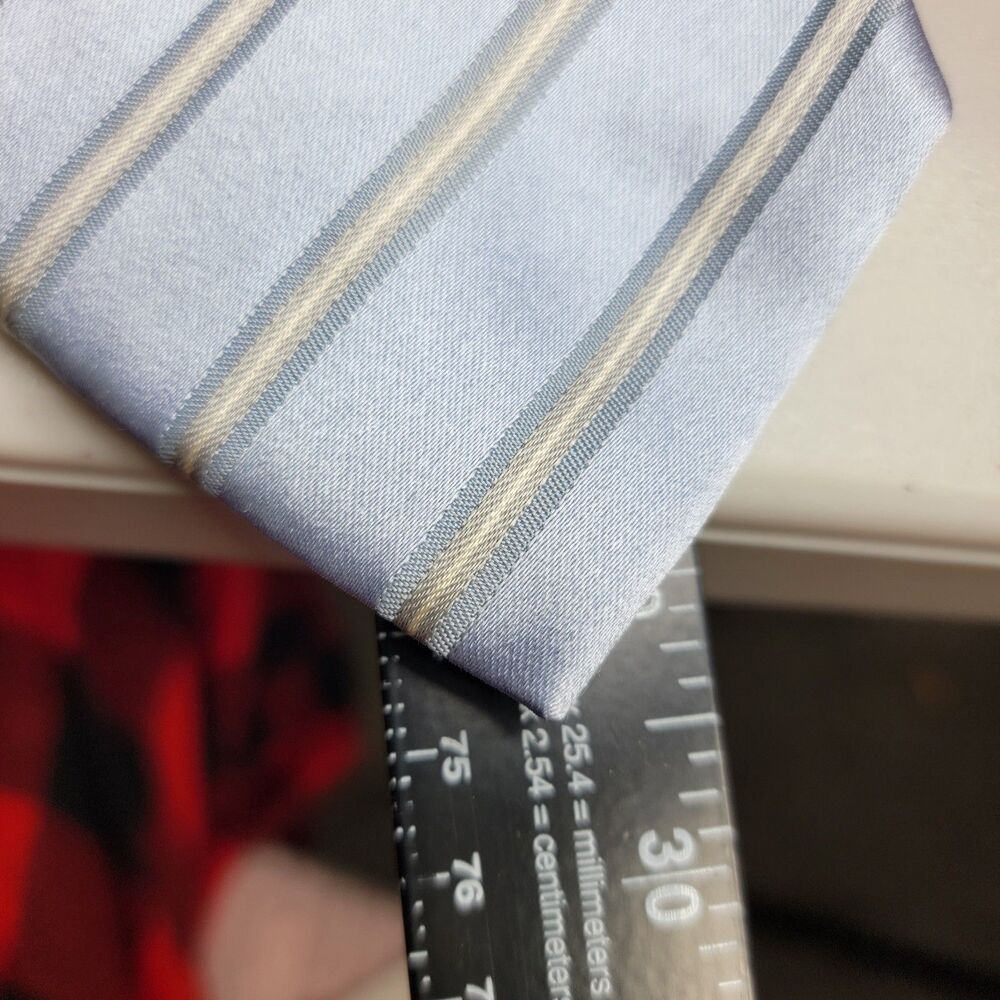 Boggi Milano Made in Italy Tie Striped Blue Silver Gray 3.5" x 59.5 - Picture 16 of 16
